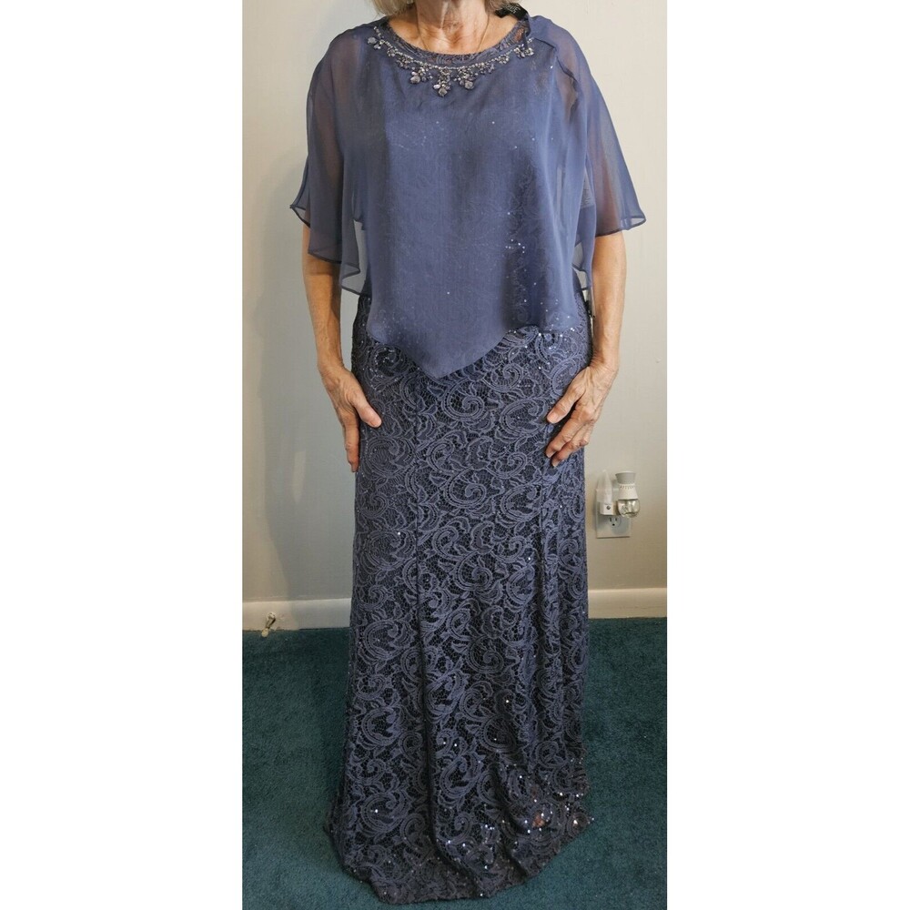David's Bridal Mother of the Bride NWT Wedgewood Blue Stock Size 6 Unaltered